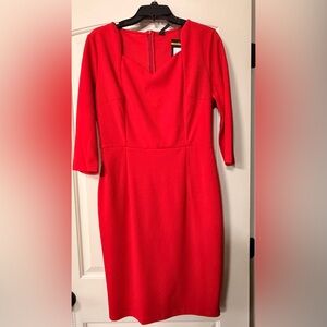 Miusol Vibrant Red Long Sleeve Dress